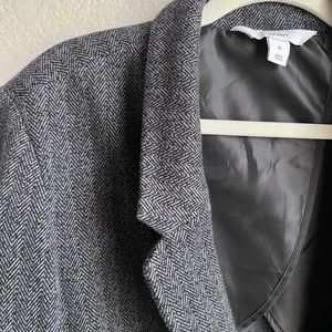 Old Navy Boyfriend Blazer, black tweed herringbone, XL
